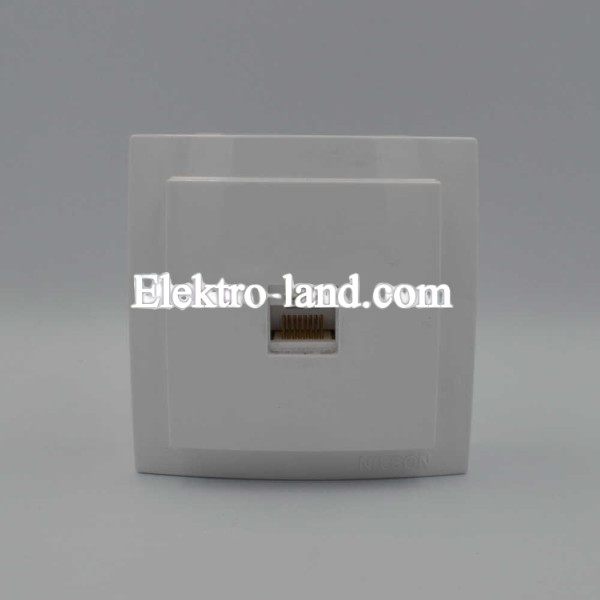 Розетка Nilson Themis белая компьютерная CAT5e RJ45 ( 26111044 )